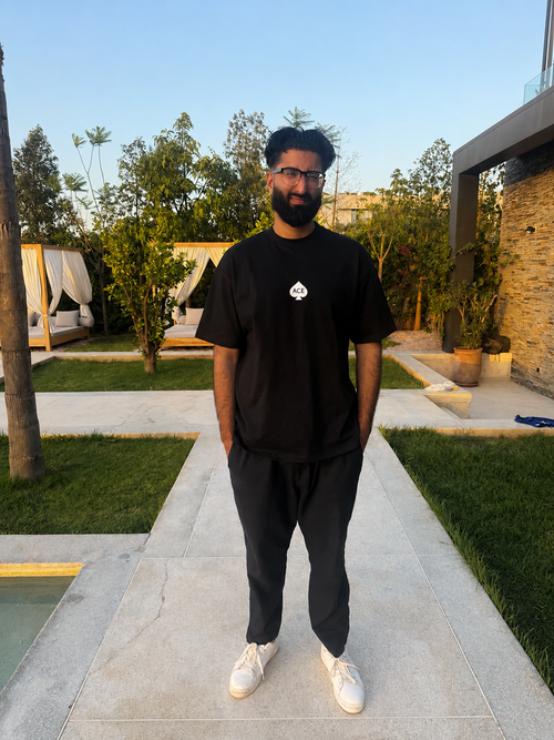 ACE Heavyweight Oversized T-Shirt – Black (Centre Logo)