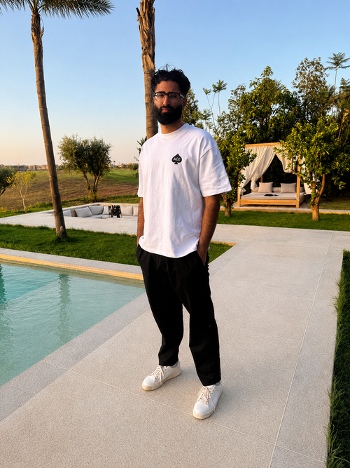 ACE Heavyweight Oversized T-Shirt – White (Left Chest)